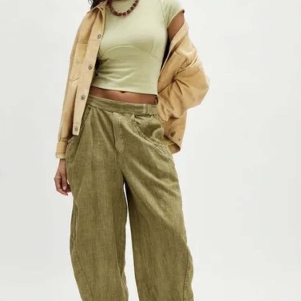 Free People Sage Green Joggers